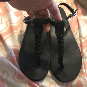 Black Rainbow Sandals, L (fits size 8-9)